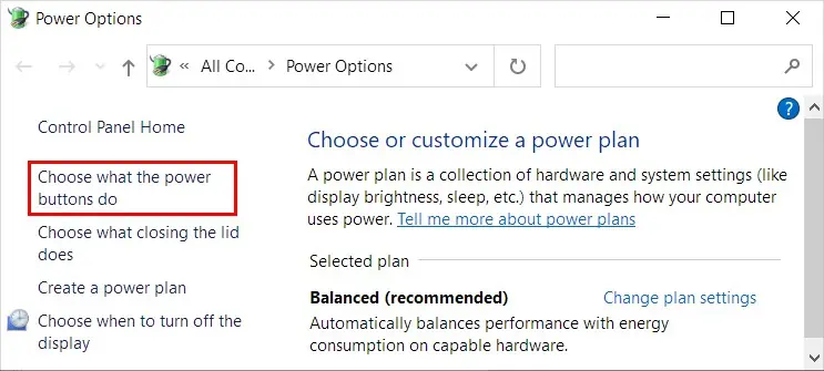 Choose-what-the-power-options-do