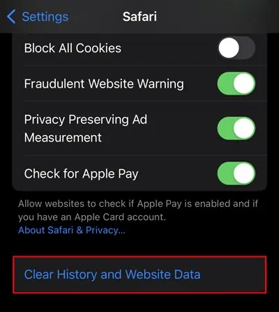 Click-on-History-and-Website-Data