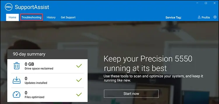 Dell Speakers Not Working? Here’s How to Fix  26 Dell-SupportAssist-Troubleshooting-Tab