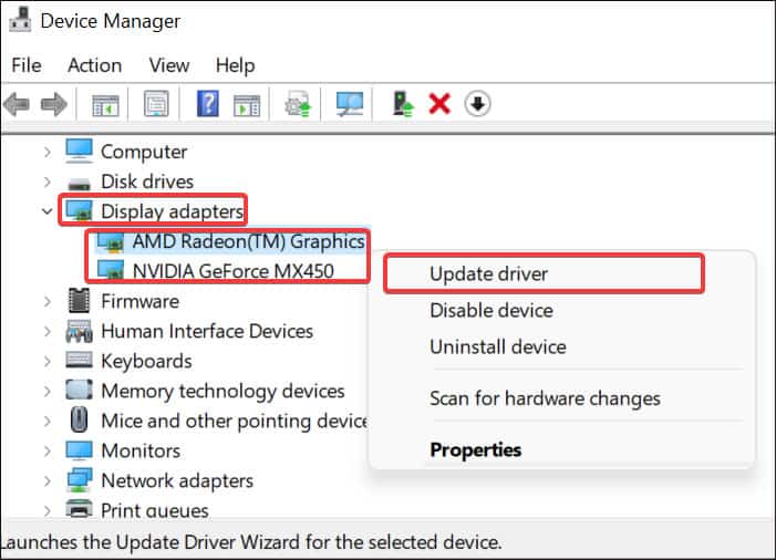 Device Manager GPU drivers