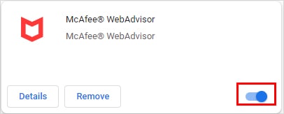 Disable-McAfee-Chrome-extension