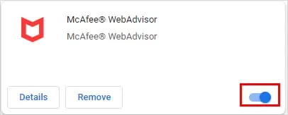 Disable-McAfee-Chrome-extension