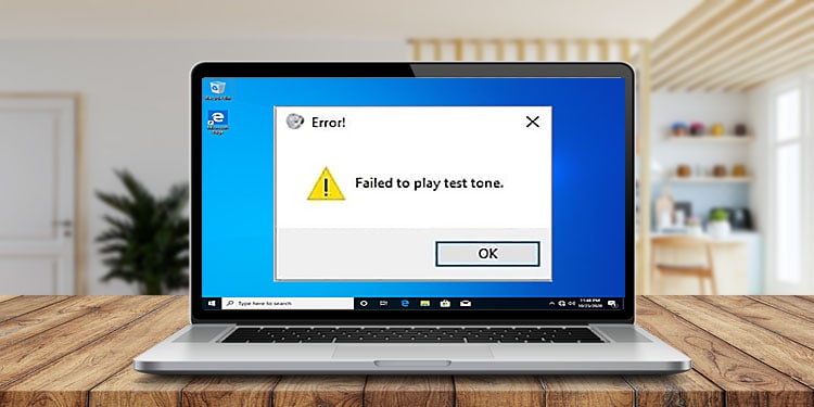 failed to play test tone