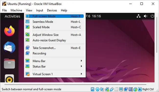 Full-screen-mode