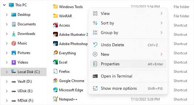 Google-chrome-properties