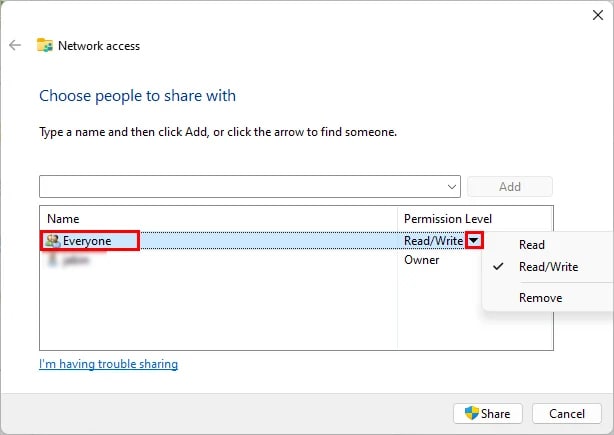 Permission-level-network-access