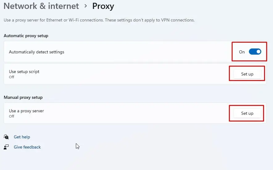 Proxy-Settings