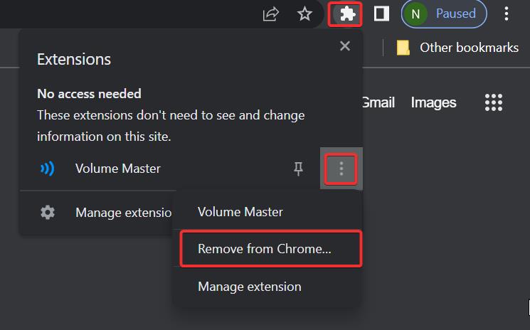 Remove Chrome Extensions