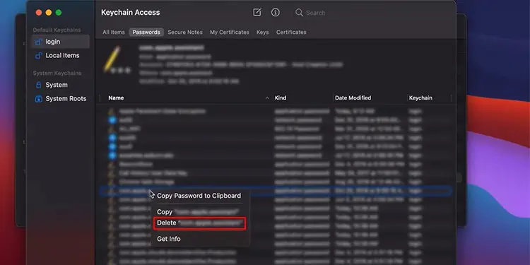 RemovePasswordfromKeychainAccess