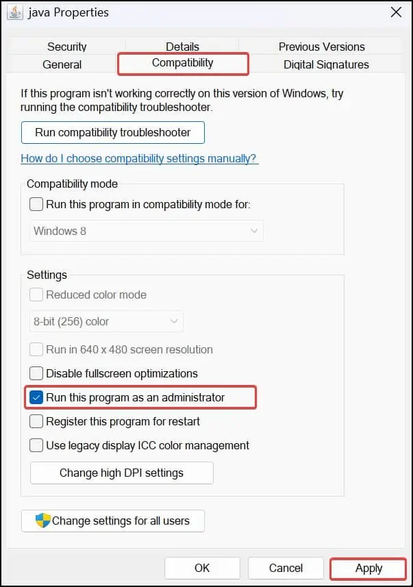 Run-java-with-elevated-privileges