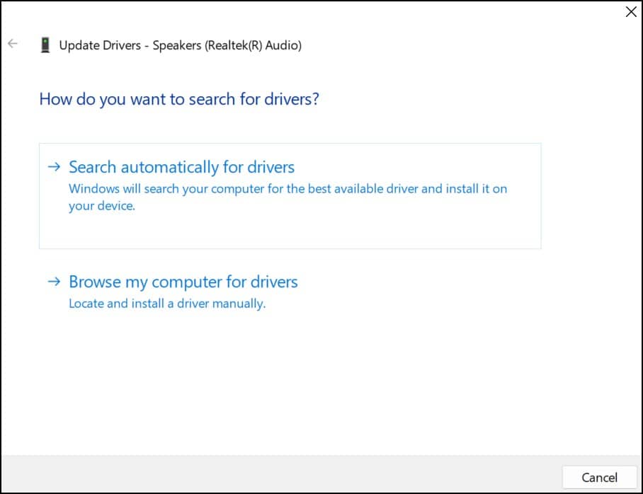 Search for sound drivers