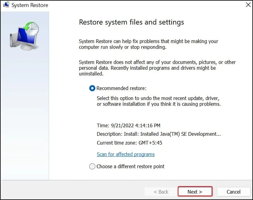 How to Fix “Failed to Play Test Tone” Error 32 System-restore-
