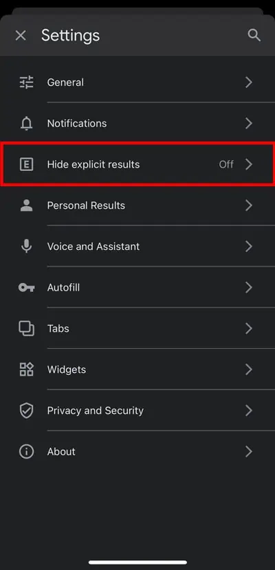 How to Turn Off SafeSearch on iPhone? 41 Tap-on-Hide-explicit-results