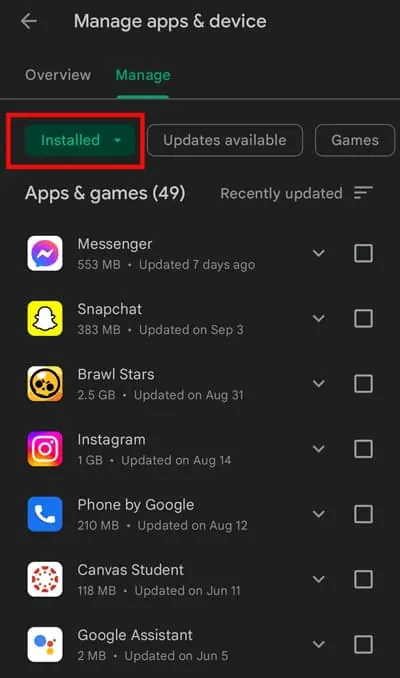 Tap-on-Installed