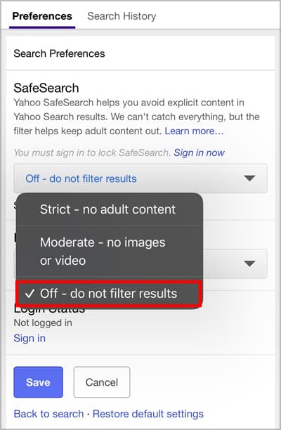 Tap-on-Off-to-turn-off-the-safe-search-on-Yahoo