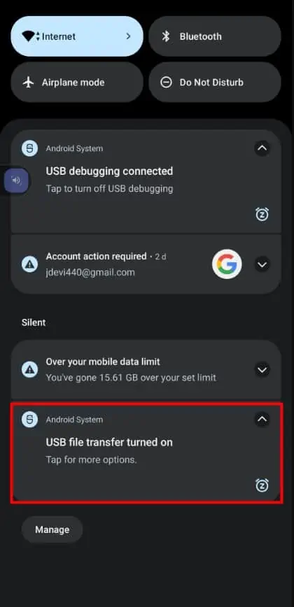 USB-preferences