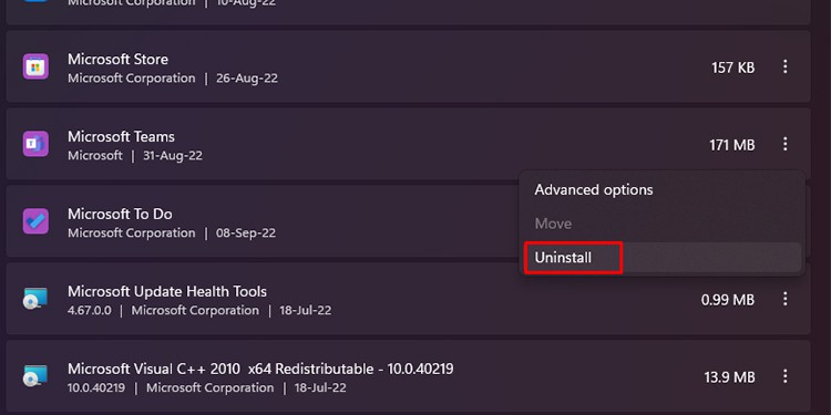 UninstallMSTeams