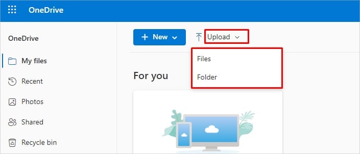 Upload-files-folder-to-OneDrive