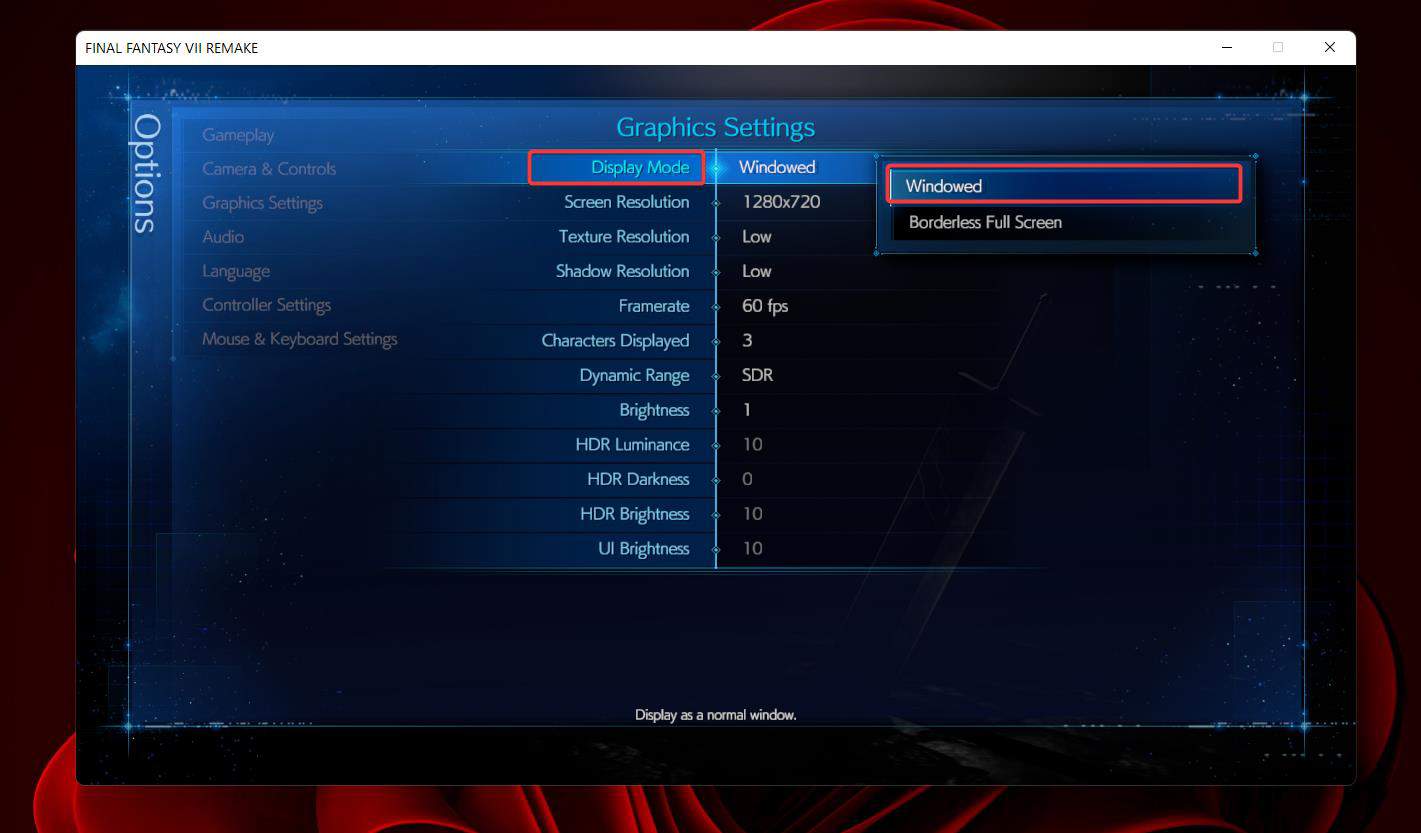 Windowed Mode