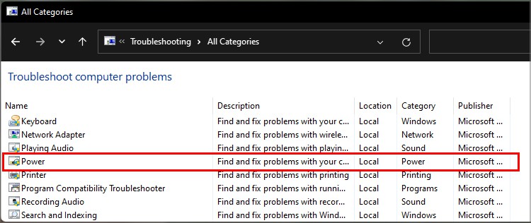 Windows-Control-Panel-Troubleshooting-Power