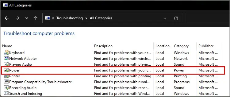 Windows-Control-Panel-Troubleshooting-Power