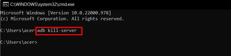 How to Fix “ADB Device Not Found” on Windows? 32 adb-kill-server