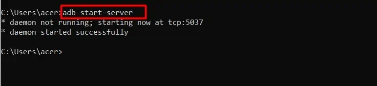 How to Fix “ADB Device Not Found” on Windows? 33 adb-start-server