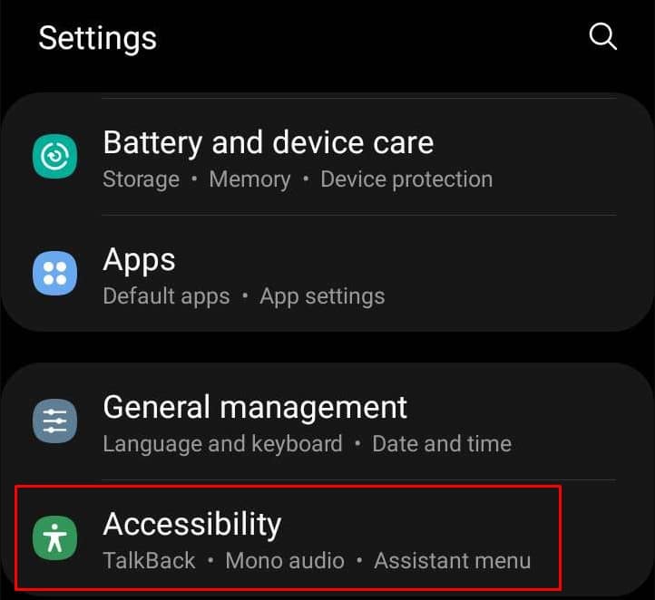 andriod accessibility