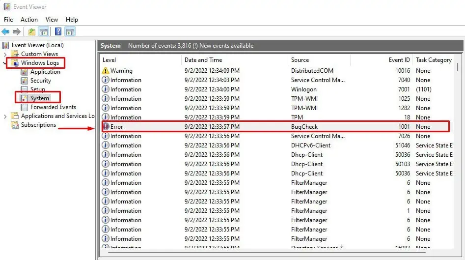 bsod-error-eventviewer
