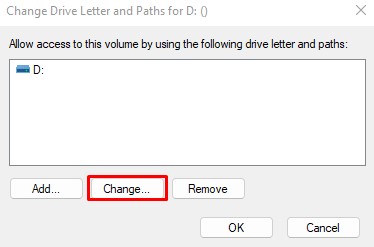 change drive letter settings