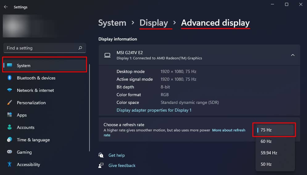 change frame rate