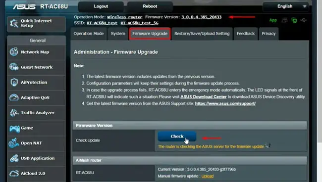 check-firmware-upgrade-router