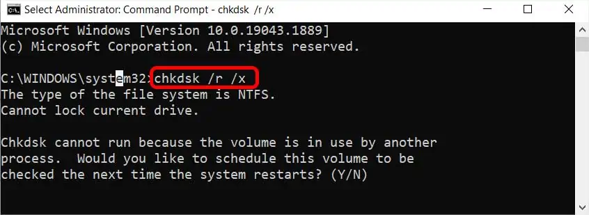 chkdsk-r-x