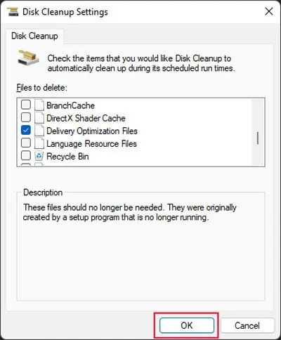 cleanmgr-sageset-delivery-optimization