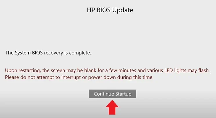 11 Ways to Fix Black Screen on HP Laptop 59 continue-startup