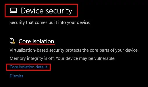 How to Fix “Failed to Open a Session For The Virtual Machine” Error? 31 core-isolation-details