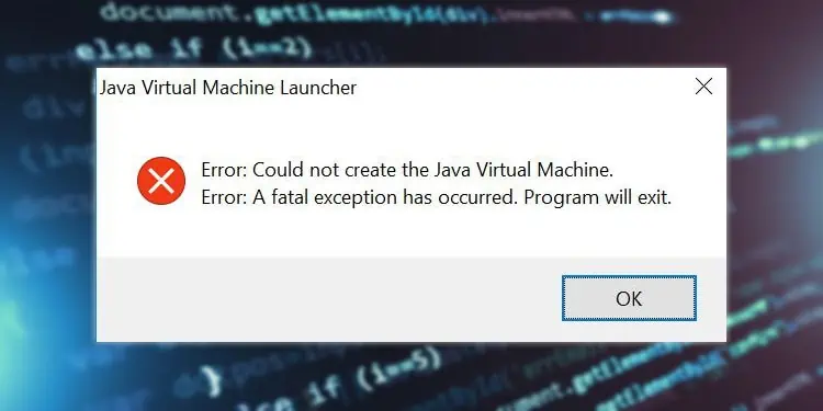 How to Fix “Could Not Create The Java Virtual Machine” Error