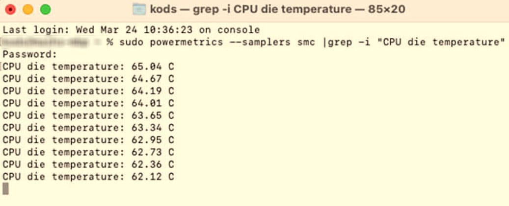 mac cpu temperature
