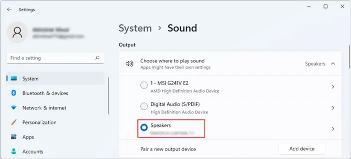 default-speakers