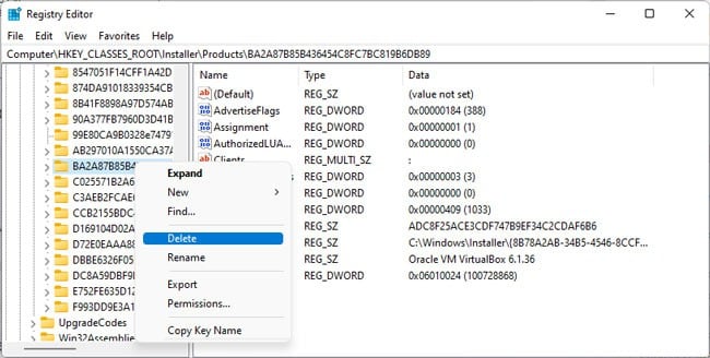 delete-virtualbox-registry-key