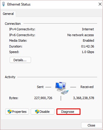 diagnose-the-ethernet