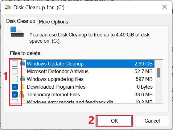 disk cleanup