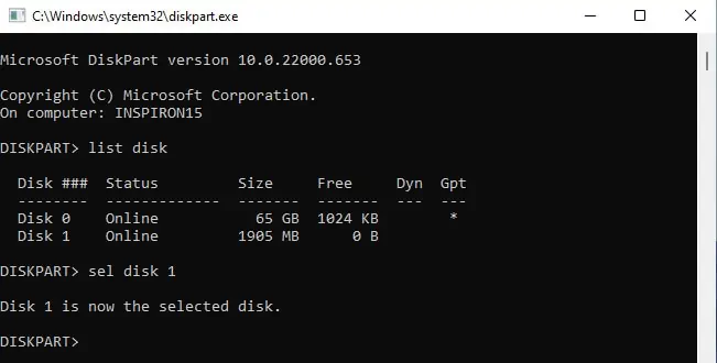 diskpart-list-disk-sel-disk