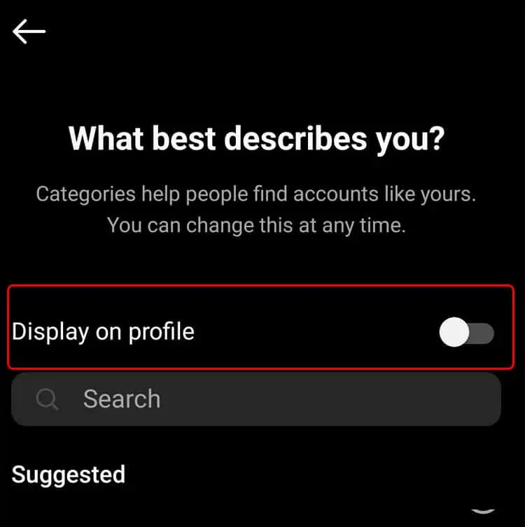 display-on-profile