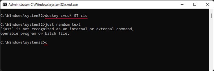 doskey-macro-cls