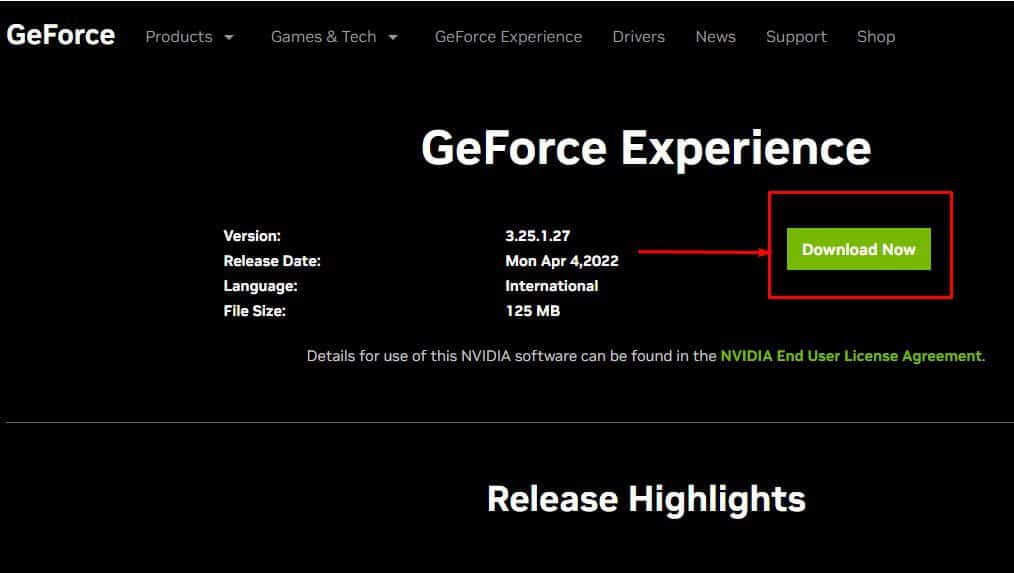 download geforce experience