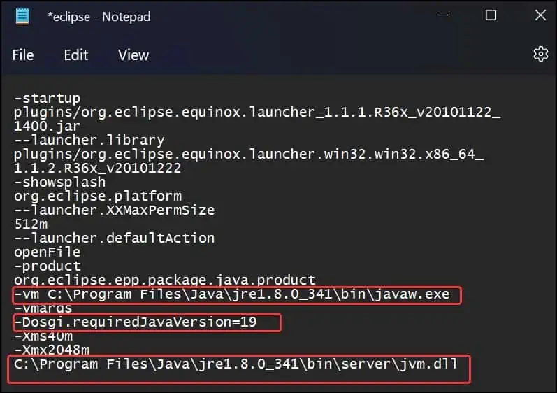 How to Fix “Could Not Create The Java Virtual Machine” Error 26 eclipse-ini-file