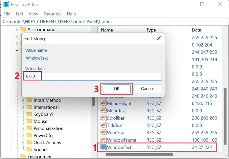 How to Reset Display Settings on Windows 58 edit-windowtext-value-data