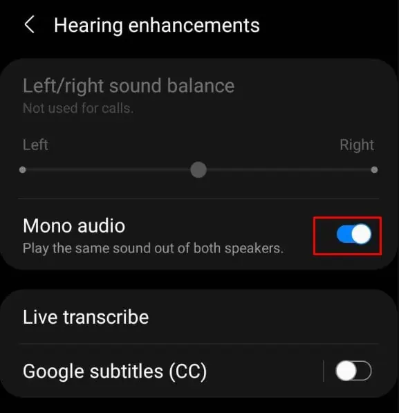 Why Can I Only Hear Out of One Headphone? How to Fix It 27 enable-mono-audio-andriod