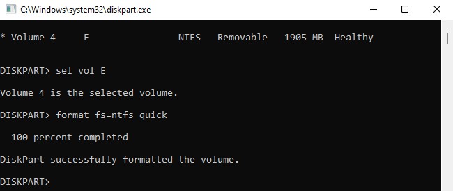 format-fs=ntfs-quick